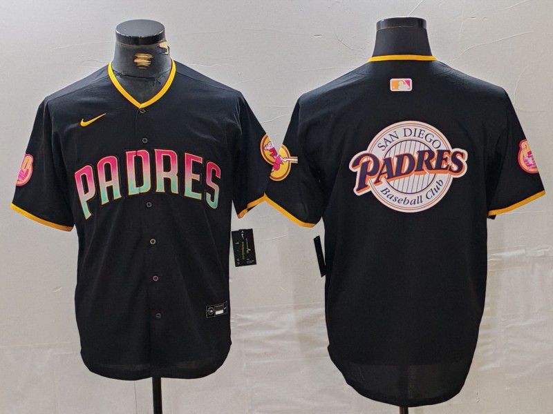 Men San Diego Padres Blank Black Jointly 2024 Nike MLB Jersey style 1->san diego padres->MLB Jersey